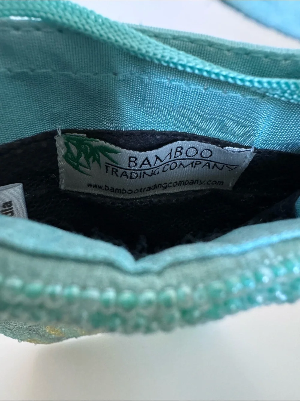 Bamboo Trading Co Beaded Dragonfly Crossbody Bag Y2K Boho Fairycore Aqua Purse